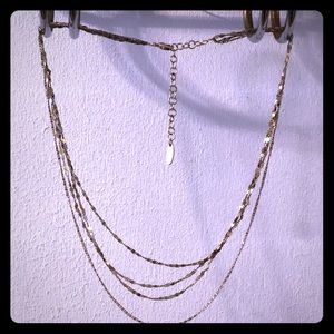 Short gold necklace